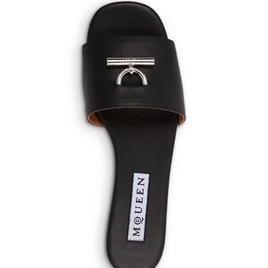 Alexander McQueen Black and Silver Sandals